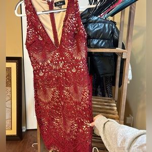 Brand new with tags XS red lace mini dress